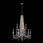 Barcelona 9 Light 2-Tier Crystal Chandelier - Transcend Silver