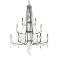 Barcelona 12 Light 3-Tier Crystal Chandelier - Onyx