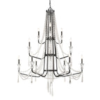 Barcelona 12 Light 3-Tier Crystal Chandelier - Onyx