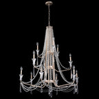 Barcelona 12 Light 3-Tier Crystal Chandelier - Transcend Silver