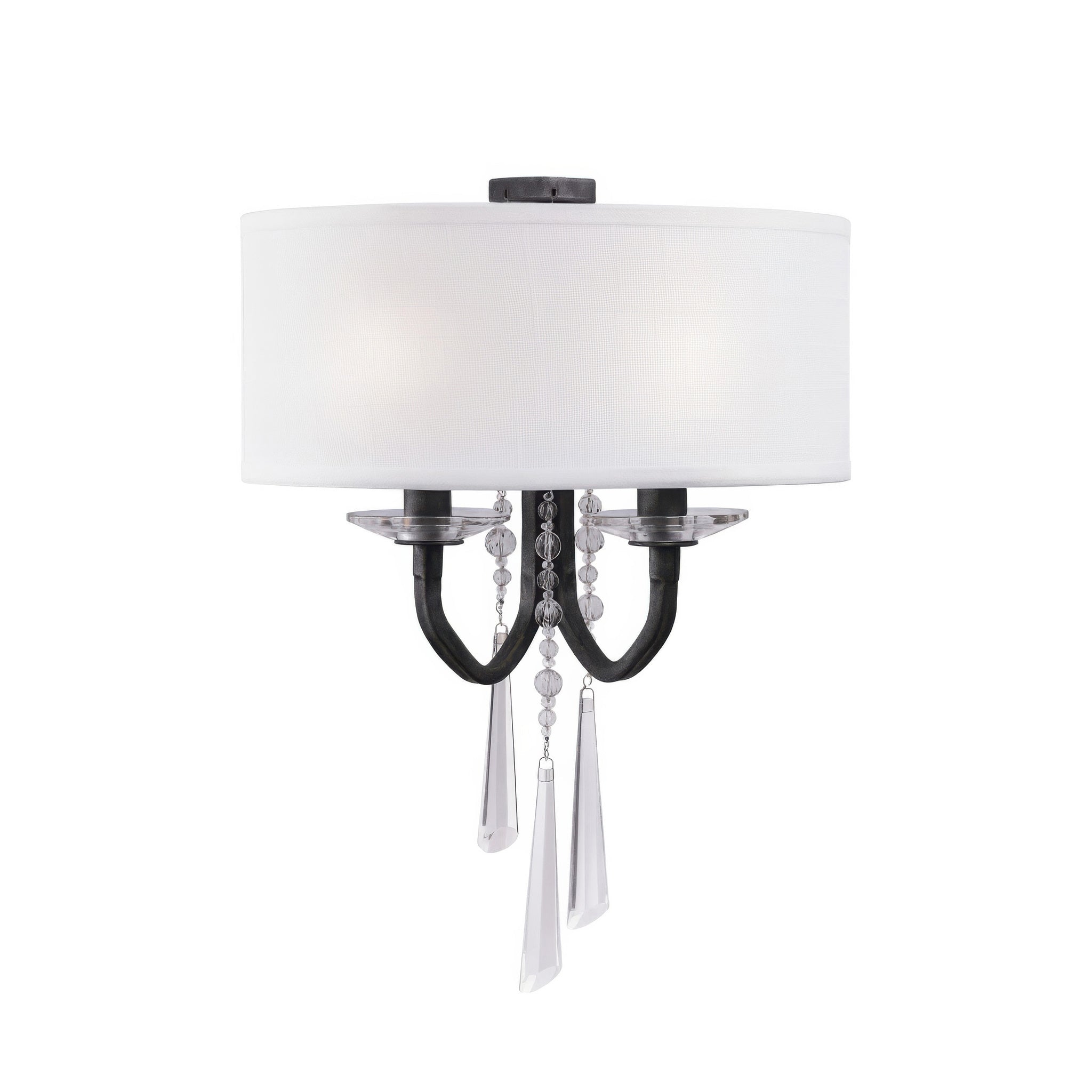 Barcelona 2 Light Sconce with Shade - Onyx