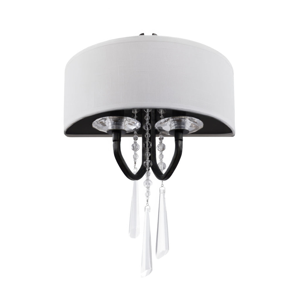 Barcelona 2 Light Sconce with Shade - Onyx