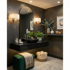 Barcelona 2 Light Sconce with Shade - Onyx