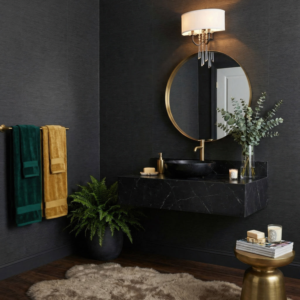 Barcelona 2 Light Sconce with Shade - Onyx