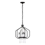 Barcelona 4 Light Crystal Pendant - Onyx