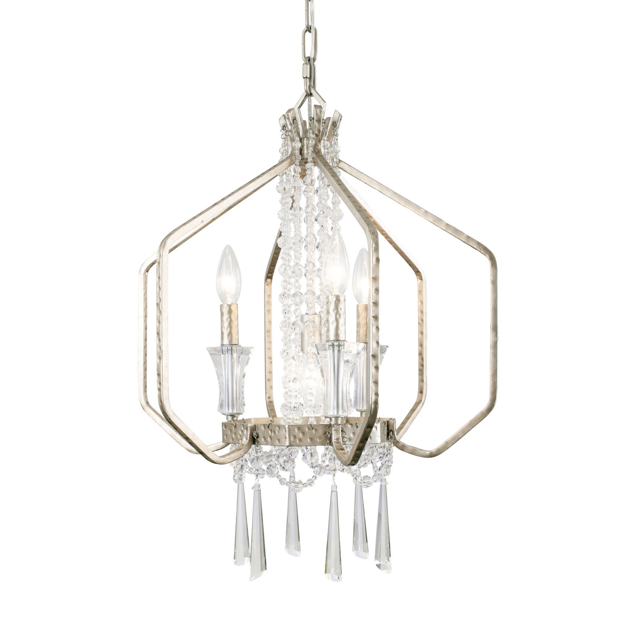 Barcelona 4 Light Crystal Pendant - Transcend Silver
