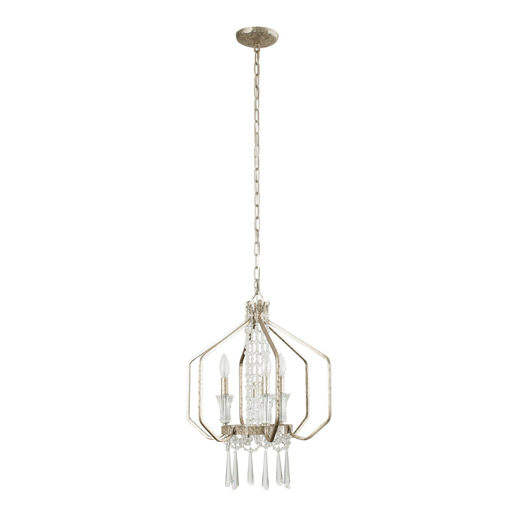 Barcelona 4 Light Crystal Pendant - Transcend Silver