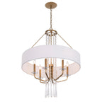 Barcelona 6 Light Pendant w/Shade - Brass Kisser
