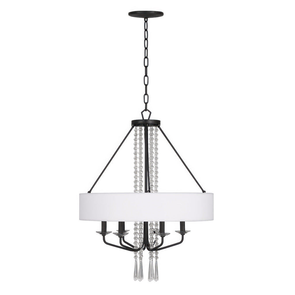 Barcelona 6 Light Pendant w/Shade - Onyx