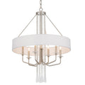 Barcelona 6 Light Pendant w/Shade - Transcend Silver