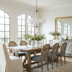 Barcelona 6 Light Pendant w/Shade - Transcend Silver