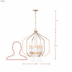 Barcelona 7 Light Crystal Pendant - Transcend Silver