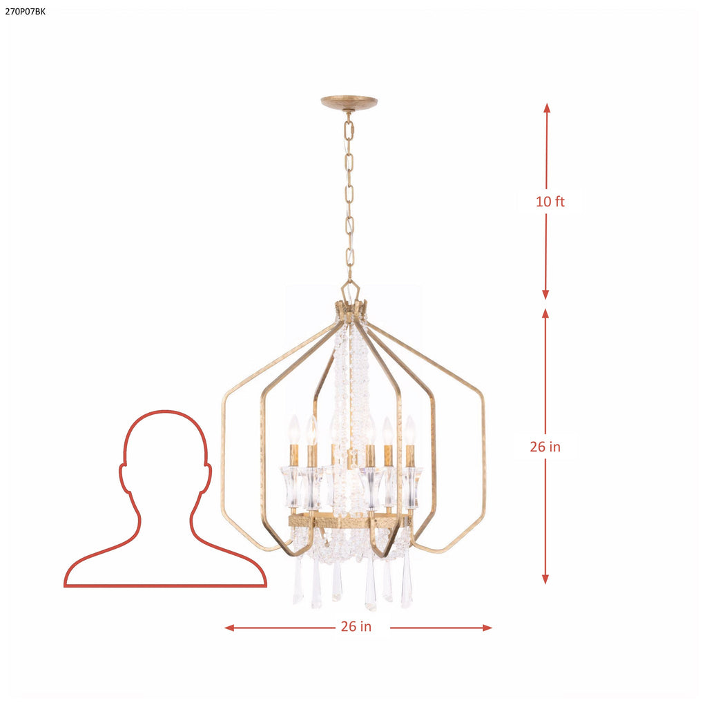 Barcelona 7 Light Crystal Pendant - Onyx