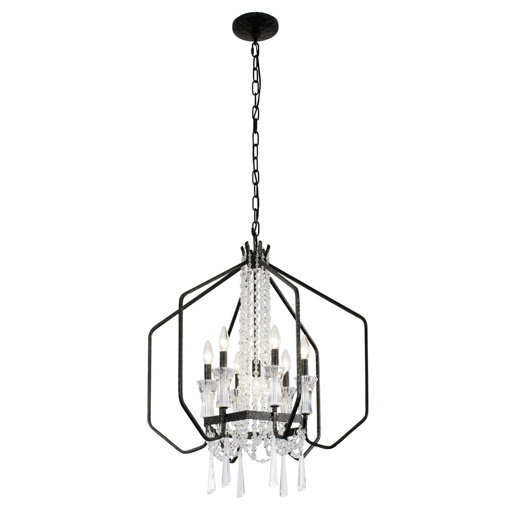 Barcelona 7 Light Crystal Pendant - Onyx