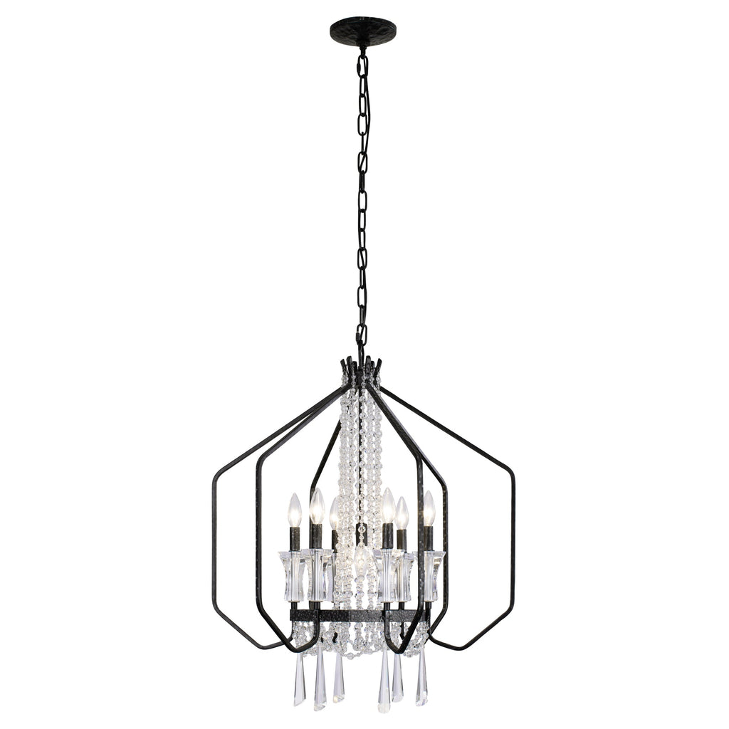 Barcelona 7 Light Crystal Pendant - Onyx
