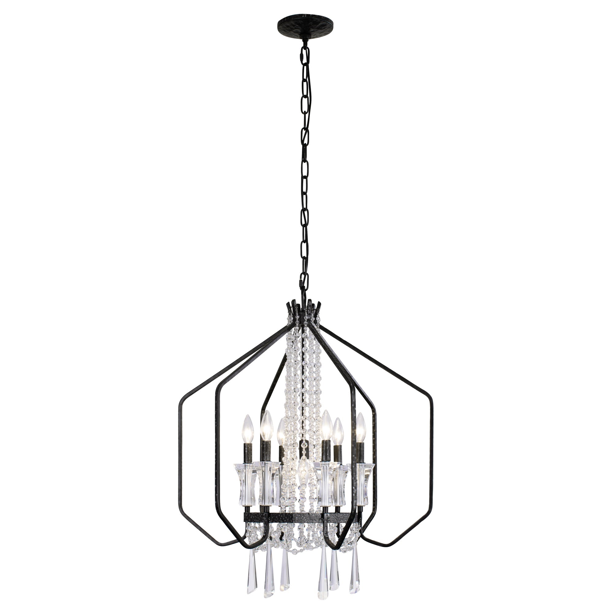 Barcelona 7 Light Crystal Pendant - Onyx