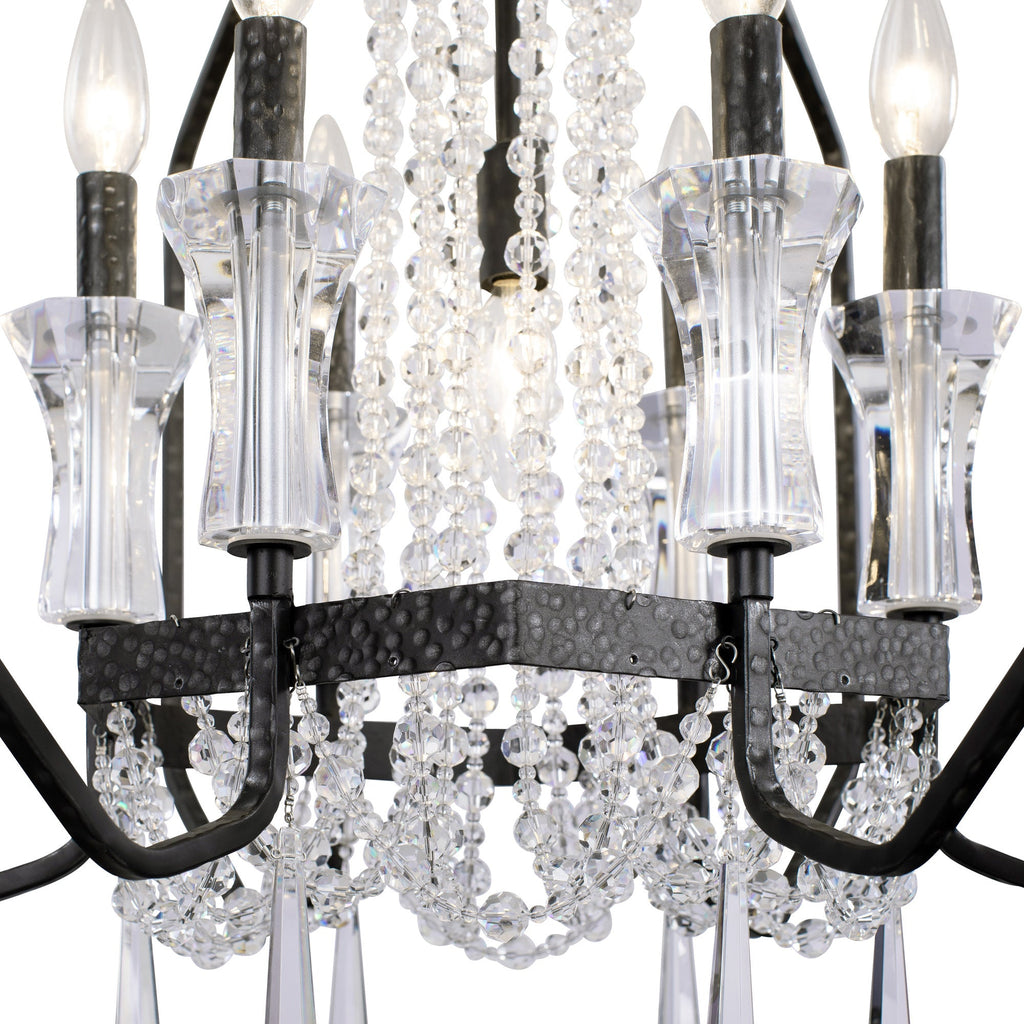 Barcelona 7 Light Crystal Pendant - Onyx
