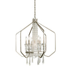 Barcelona 7 Light Crystal Pendant - Transcend Silver
