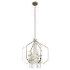 Barcelona 7 Light Crystal Pendant - Transcend Silver
