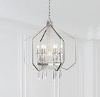 Barcelona 7 Light Crystal Pendant - Transcend Silver