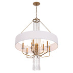 Barcelona 9 Light Pendant w/Shade - Brass Kisser