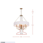 Barcelona 9 Light Pendant w/Shade - Onyx