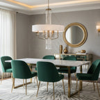 Barcelona 9 Light Pendant w/Shade - Brass Kisser