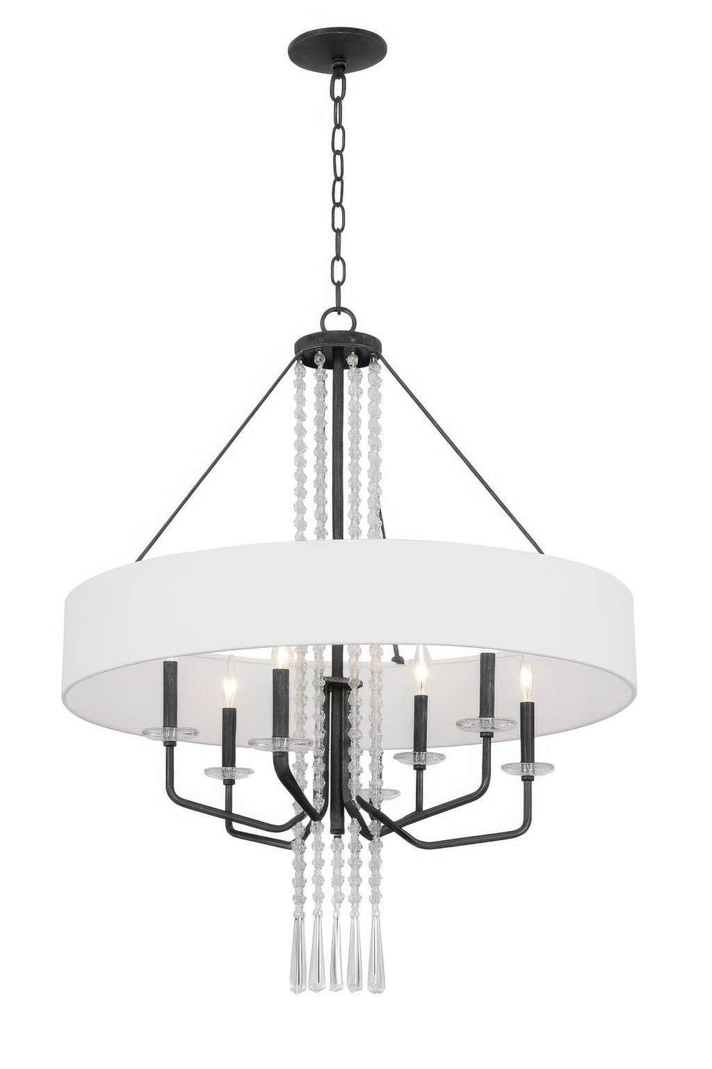 Barcelona 9 Light Pendant w/Shade - Onyx
