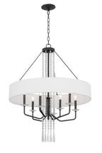 Barcelona 9 Light Pendant w/Shade - Onyx