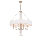Barcelona 9 Light Pendant w/Shade - Transcend Silver