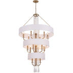 Barcelona 15 Light Pendant w/Shade - Brass Kisser