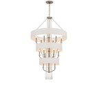 Barcelona 15 Light Pendant w/Shade - Transcend Silver