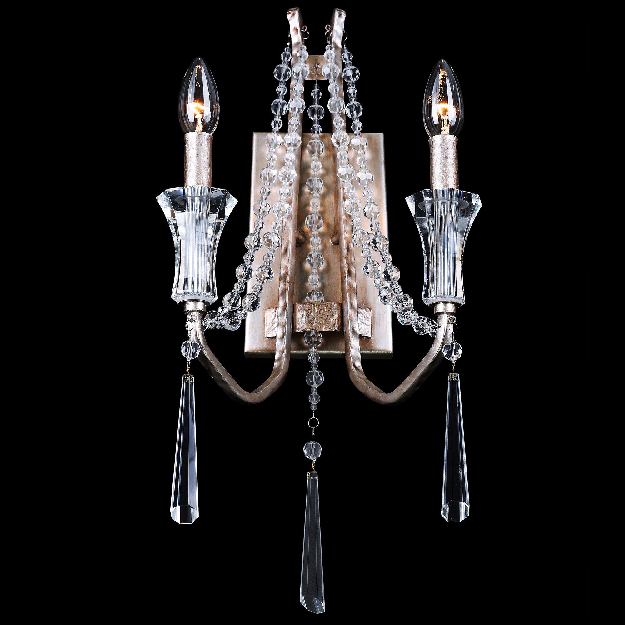Barcelona 2-Light Wall Sconce - Transcend Silver