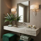 Barcelona 2-Light Wall Sconce - Transcend Silver