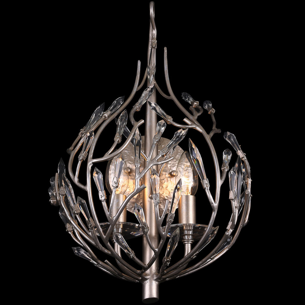 Bask 2 Light Crystal Sconce - Gold Dust