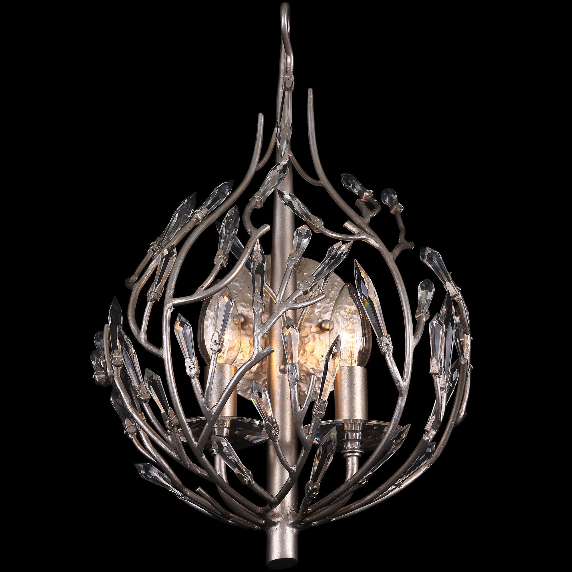 Bask 2 Light Crystal Sconce - Gold Dust