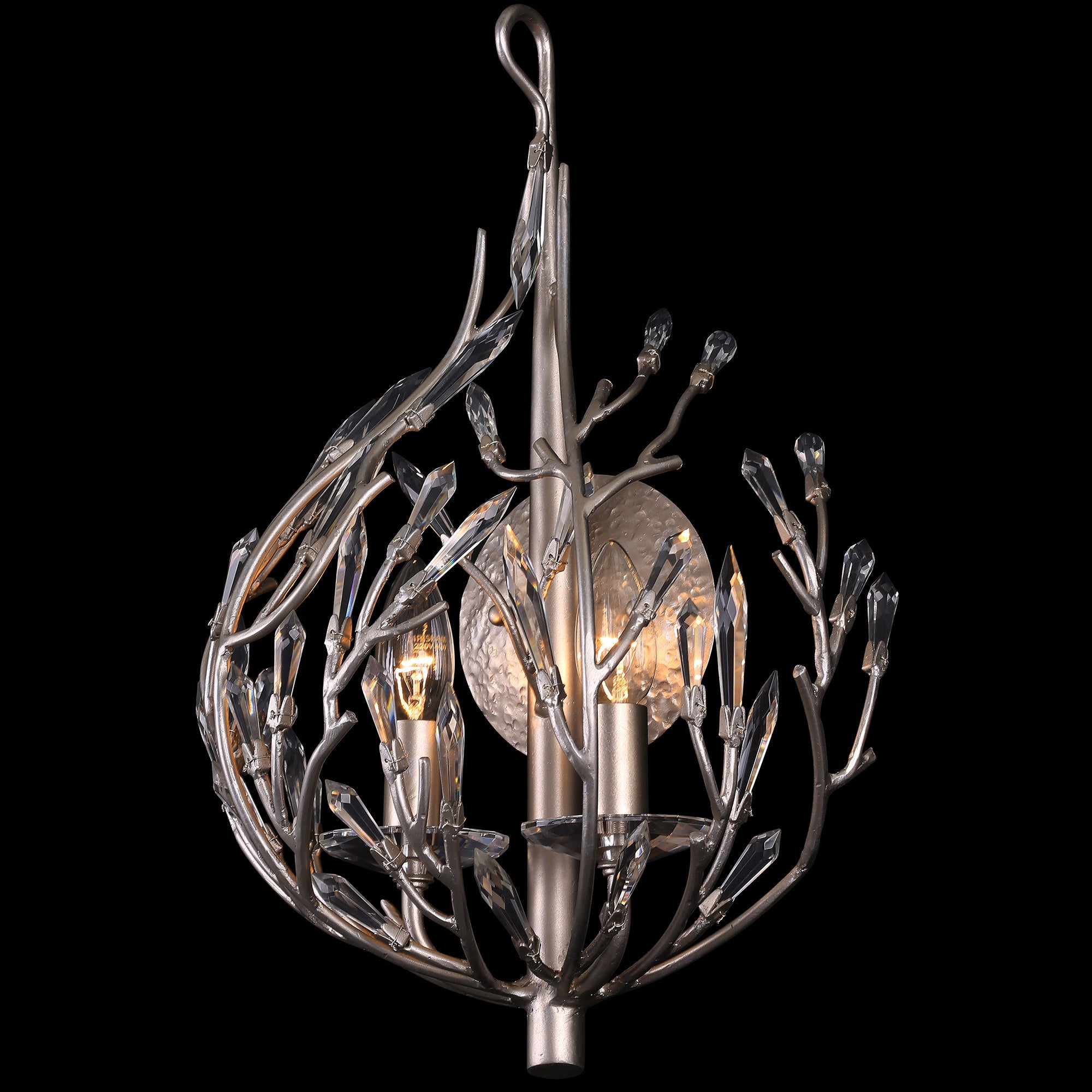 Bask 2 Light Crystal Sconce - Gold Dust