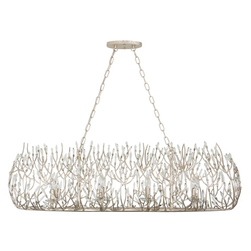 Bask 8 Light Crystal Linear Pendant - Gold Dust