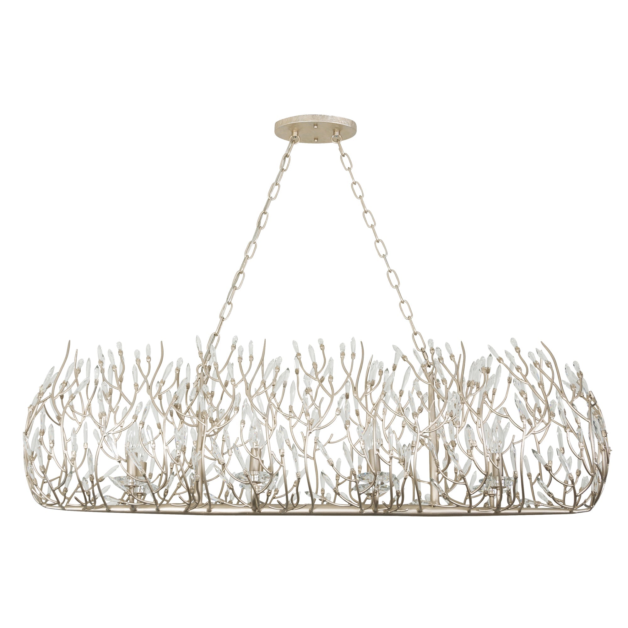 Bask 8 Light Crystal Linear Pendant - Gold Dust