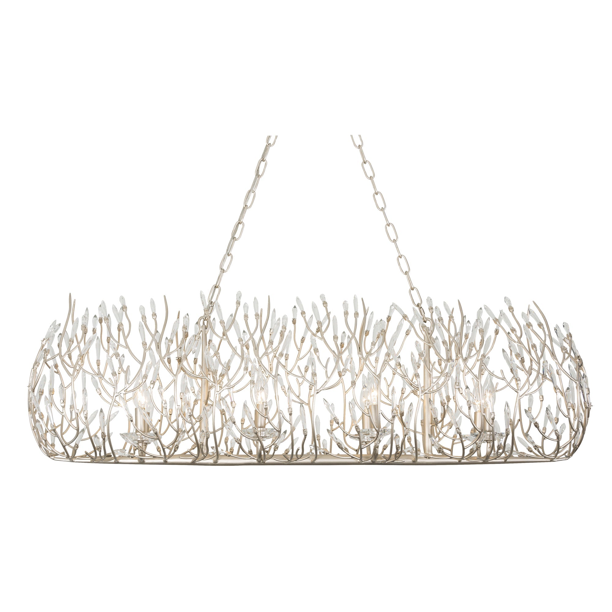 Bask 8 Light Crystal Linear Pendant - Gold Dust