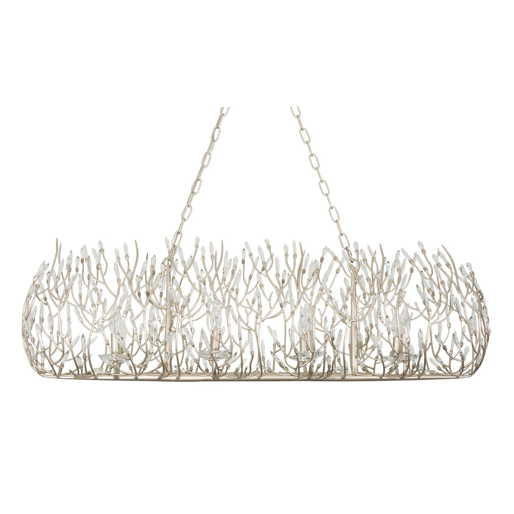 Bask 8 Light Crystal Linear Pendant - Gold Dust
