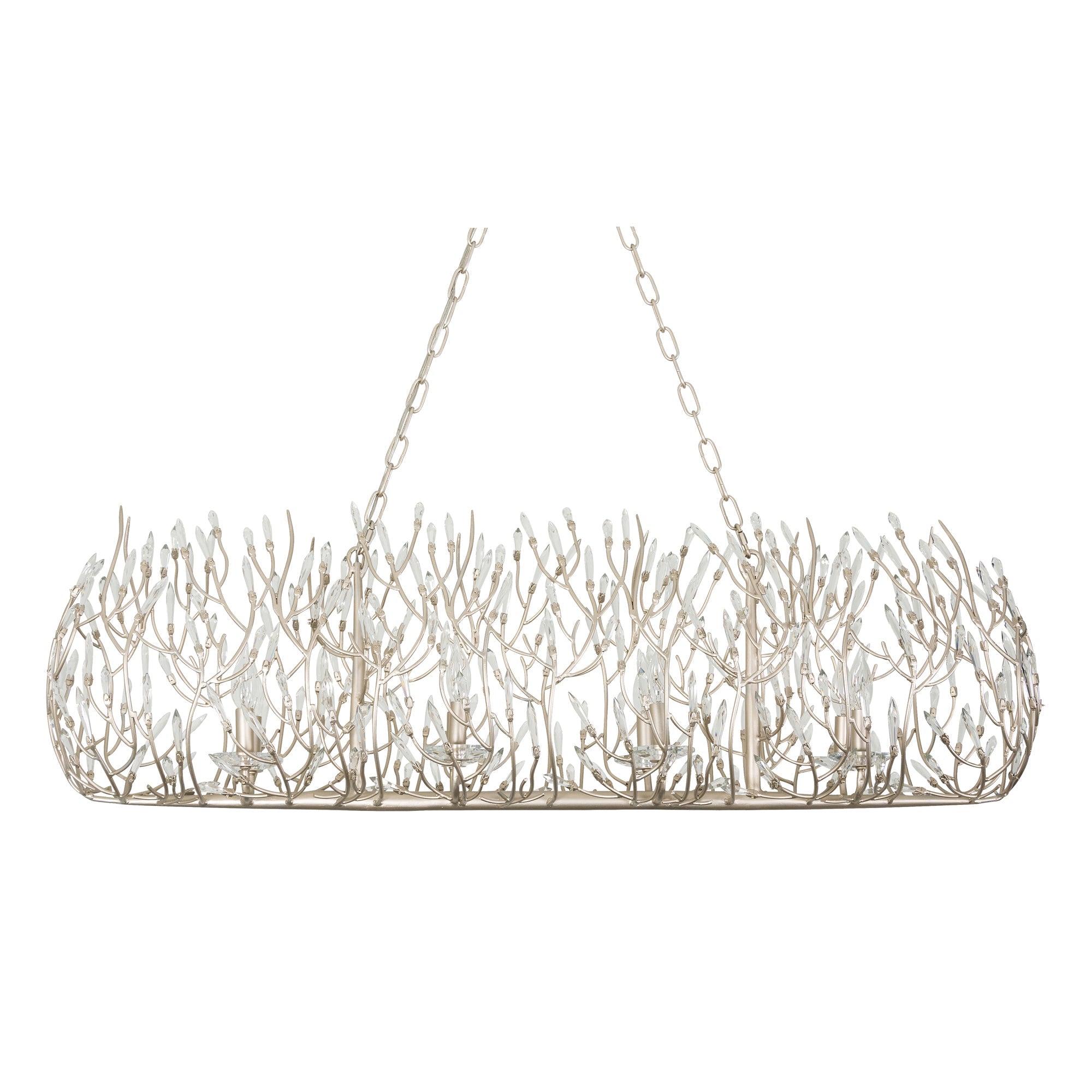 Bask 8 Light Crystal Linear Pendant - Gold Dust