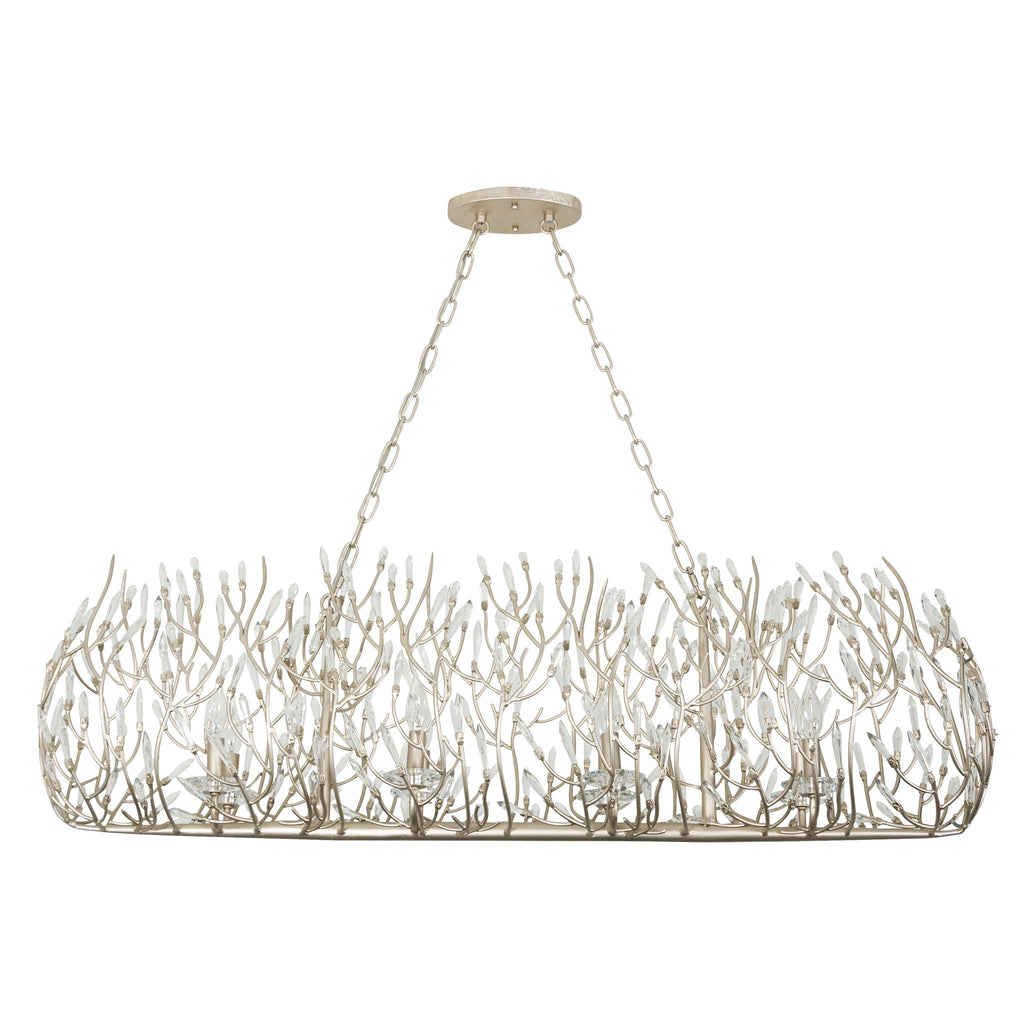 Bask 8 Light Crystal Linear Pendant - Gold Dust