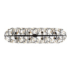 Bask 8 Light Crystal Linear Pendant - Matte Black/French Gold
