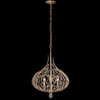 Bask 3 Light Crystal Pendant - Gold Dust