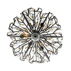 Bask 3 Light Crystal Pendant - Matte Black/French Gold