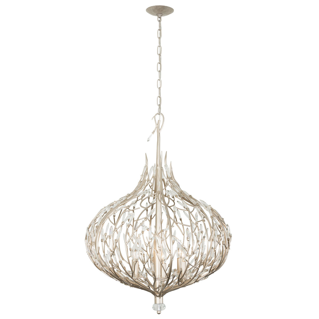 Bask 6 Light Crystal Pendant - Gold Dust