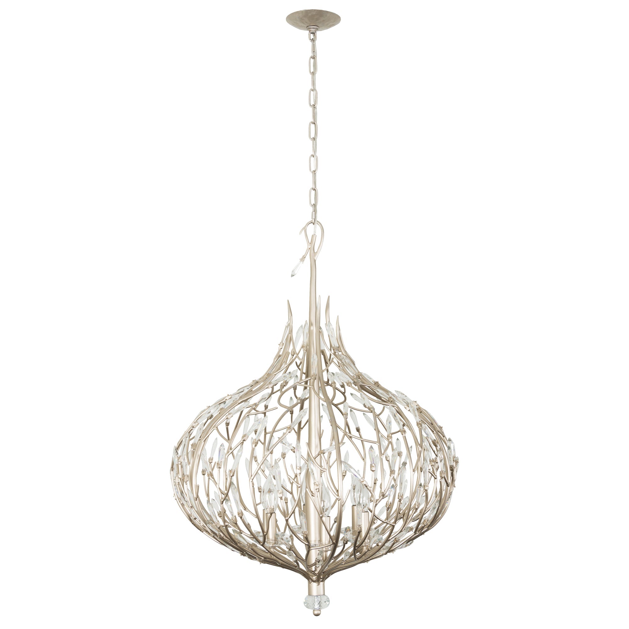 Bask 6 Light Crystal Pendant - Gold Dust