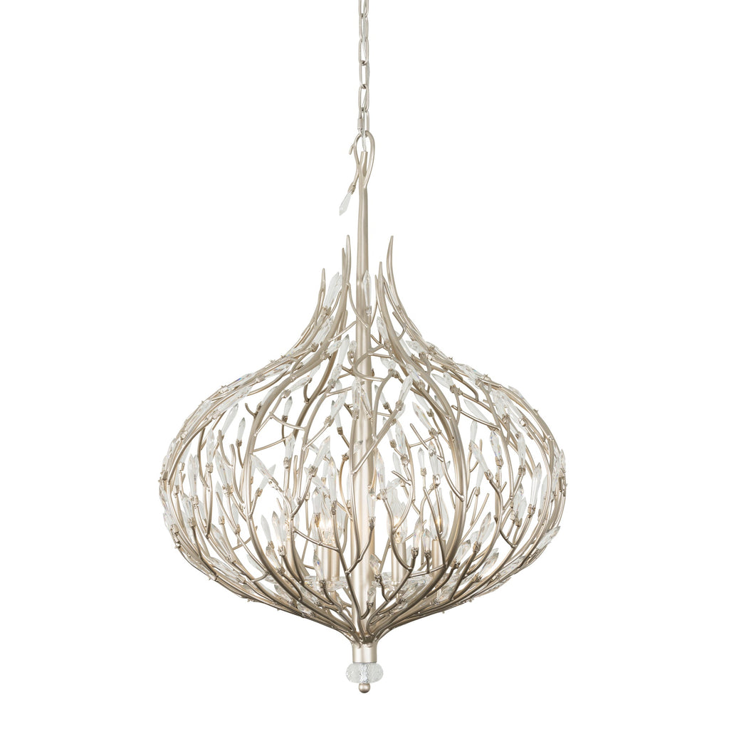 Bask 6 Light Crystal Pendant - Gold Dust
