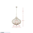 Bask 6 Light Crystal Pendant - Gold Dust